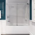 Anzzi Raymore 60" x 62" Frameless Sliding Tub Door in Polished Chrome SD-AZ8080-01CH